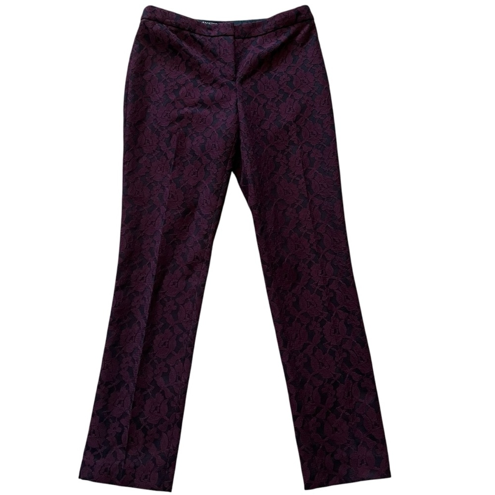 Etcetera Burgundy Lace Straight Leg Pant 2